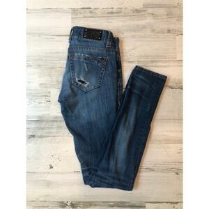 Women's Buckle Black Skinny Jeans 25 x 34 Fit no. 53